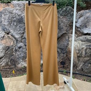Alice & Olivia tan pants flat wide leg size 8